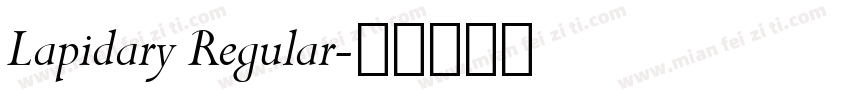 Lapidary Regular字体转换